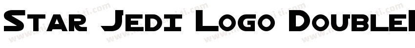 Star Jedi Logo DoubleLine2字体转换